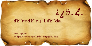 Örmény Léda névjegykártya
